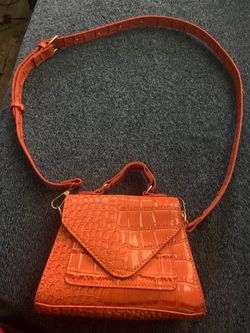 Crocodile skin purse