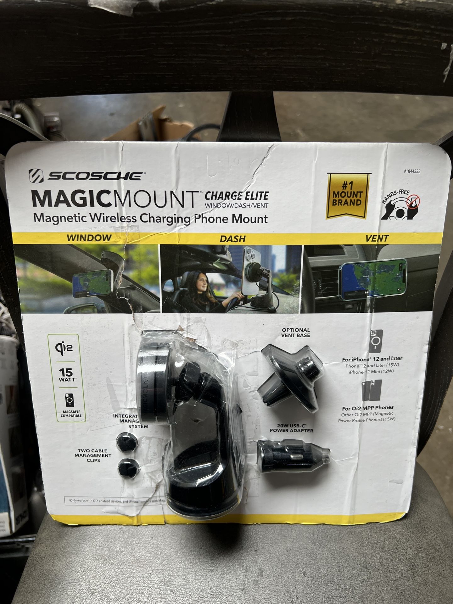 Scosche MagicMount Charge Elite Wireless Charging Magnetic Phone Mount