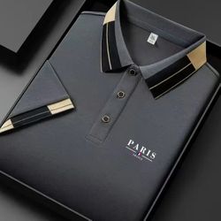 2 Men’s Polo Style “Paris France” Golf Shirts Size L
