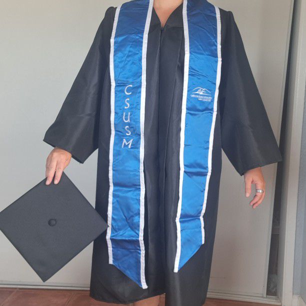 Cap And Gown For College Graduation/ Academic Regalia/ Csusm
