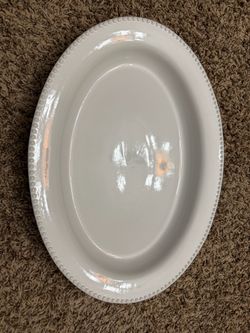White Oval Ceramic Serving Platter