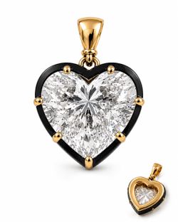 5.56 CT Heart Brilliant Lab Grown Diamond 14K Gold • IGI Certified pendant