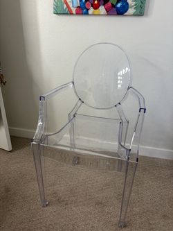 Set of 2 Clear Acrylic Ghost Chair with Arms