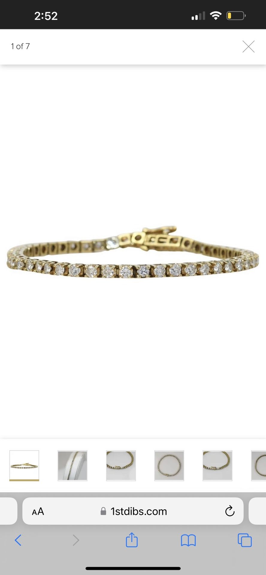 14K Yellow Gold Natural Diamond Tennis Bracelet, 3.50tdw, 12.2g