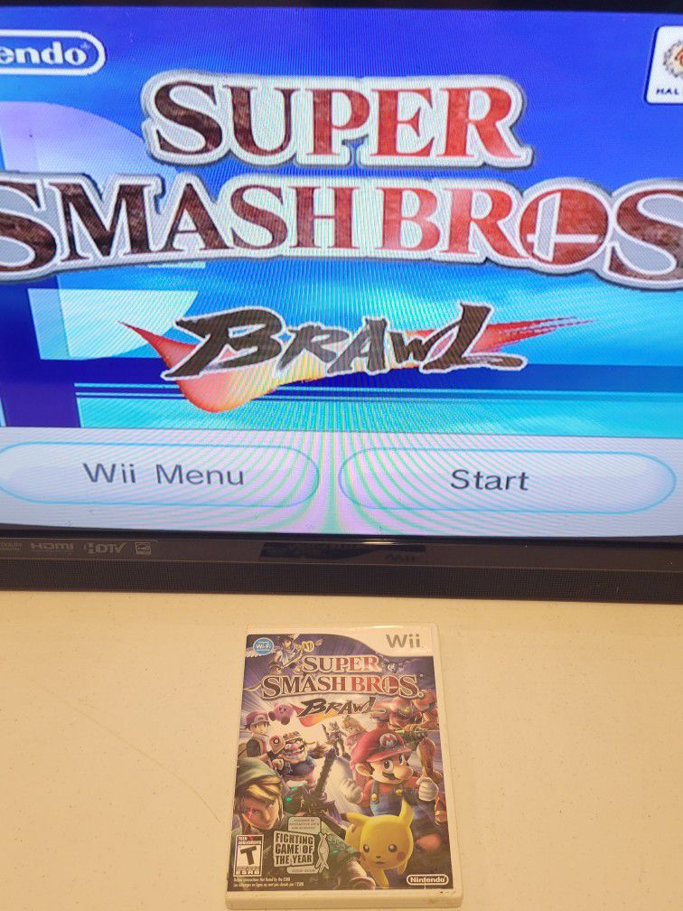 Nintendo Wii Super Mario Smash Bros Video Game Disc Case