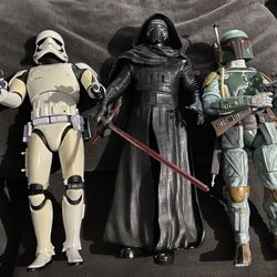 Star Wars Talking Action Figures Boba Fett Kilo Ren Stormtrooper 