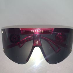 Pink Versace Shield Sunglasses 