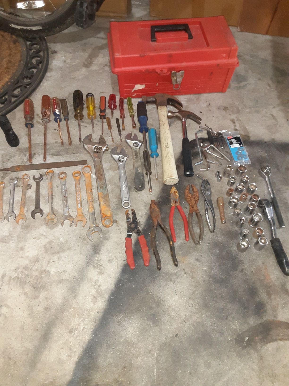 Tools mix includes tool box