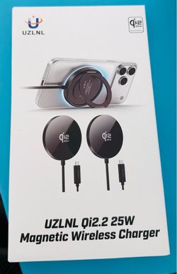New In Box 2 Pack 25W Magnetic Wireless Charger Fast Charging Pads w/ Kickstand