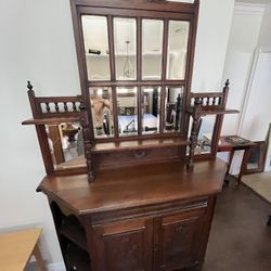 Vintage Sideboard Cabinet Or Hutch 