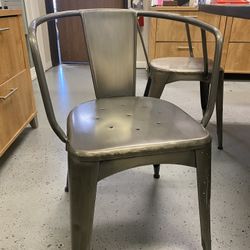 6 Industrial Metal Chairs Indoor/outdoor