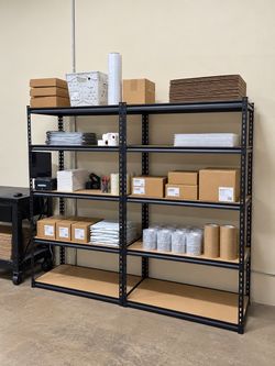 5-Tier Adjustable Storage Shelf Unit,, shelves 2000 lbs Capacity, Heavy Duty Garage Shelves Metal
