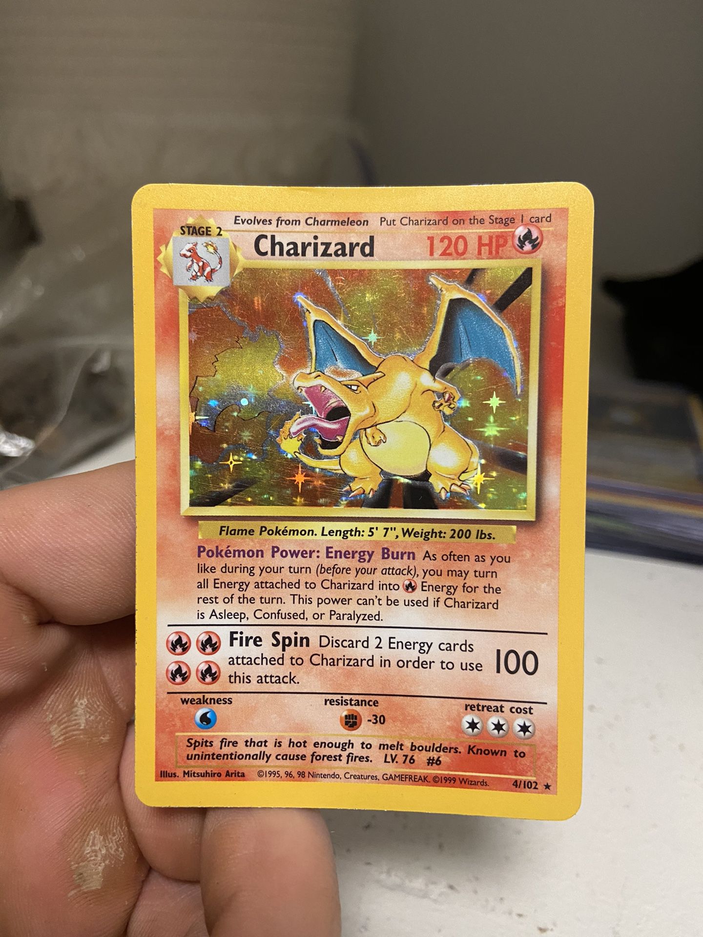 Base Set Charizard Pokemon Card