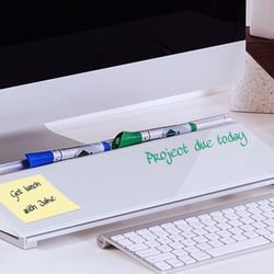 Quartet Glass Dry-Erase Desktop Computer Pad