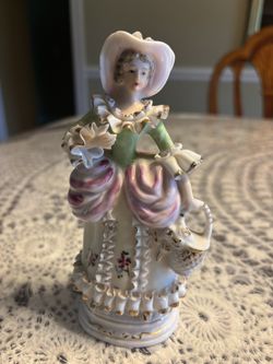Antique English Lady Porcelain Figure