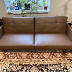 Faux Leather Futon