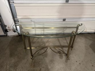 Glass and Metal Table