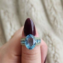 Sterling Silver Swarovski Amethyst Ring