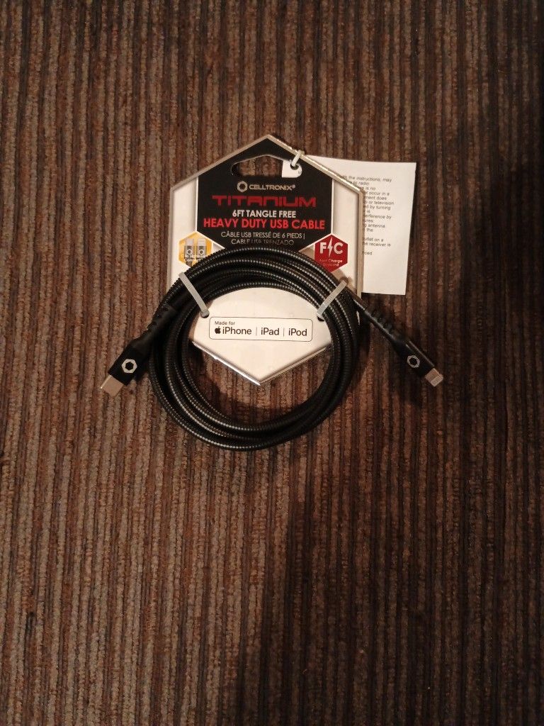 iPhone Cord 6FT With A Type -C Plug In