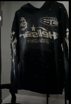 Hellstar Black Graphic Hoodie all different sizes