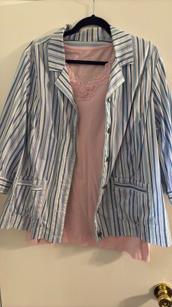 3/4 Length Sleeve jacket With Pink Tank