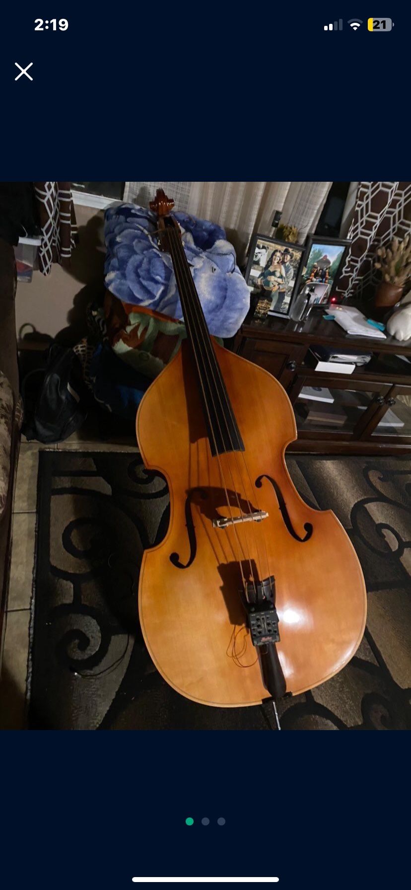 Silver Creek Upright Bass, Contrabajo , Tololoche Signed By Chuyin, Moises And Pelon From Fuerza Regida