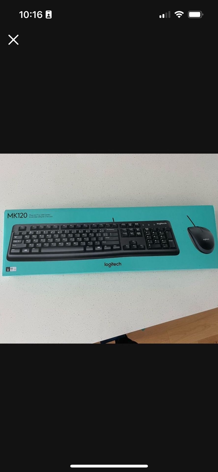 Logitech Wired Keyboard + Mouse