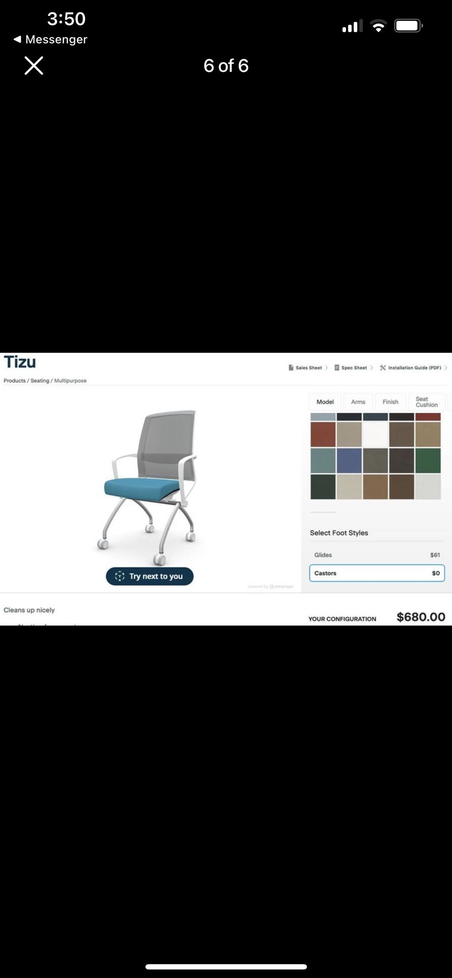 Office Chair Tizu AMQ (Nested Space Saving-foldable)