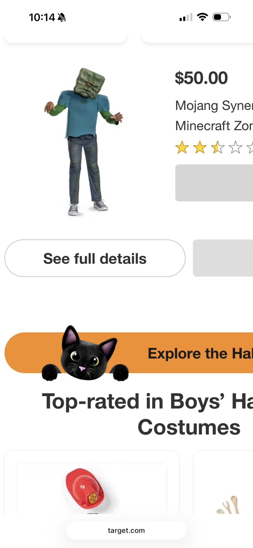 Minecraft Kids Zombie Costume 