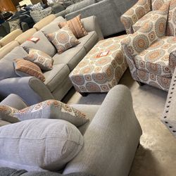 Brand new couch, 599 loveseat 599 cocktail ottoman 249 chair 399