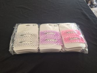 Rhinestone Hair Clips Set — 3 Colors