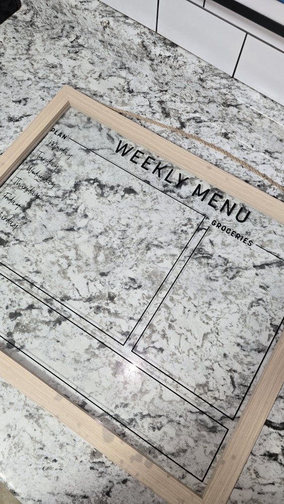 Weekly Menu White Board