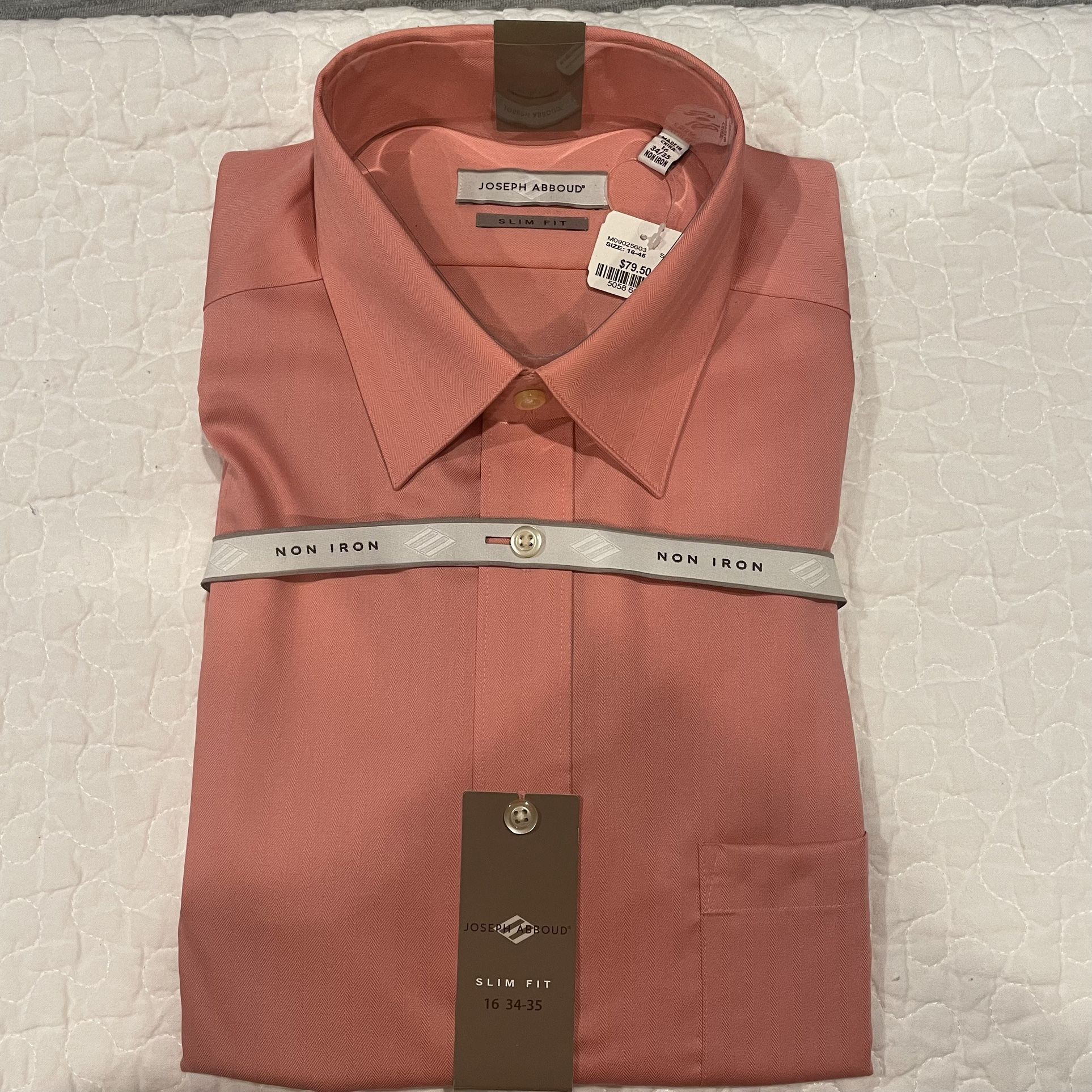 Men’s Joseph Abboud Dress Shirt Sz 16 34/35