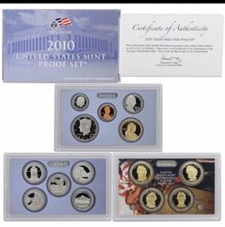 2010 S US Mint Proof Set. 14 coins in Orig U.S. Mint Pkg / COA
