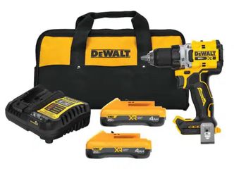 DEWALT 20V XR Cordless Brushless 1/2 in. Drill/Driver Kit w/ (2) Batteries NEW