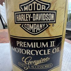 1985 Era Harley Davidson Oil Can With Oil