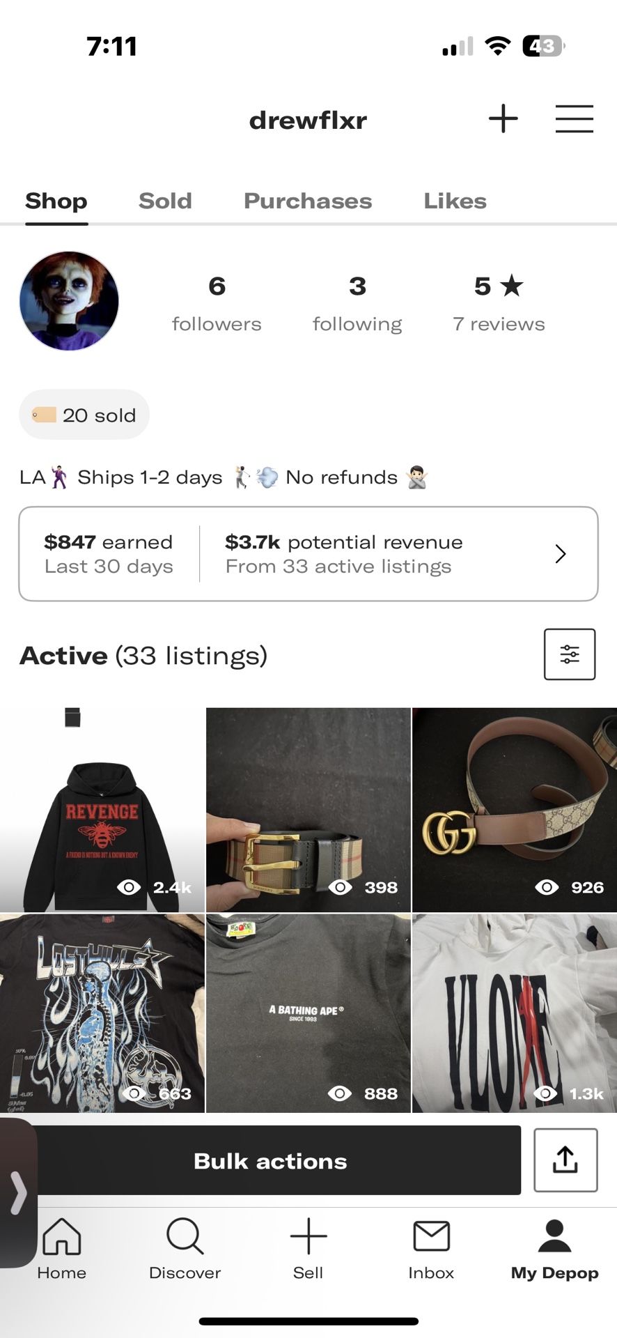 clothes, shoes, belts and bags