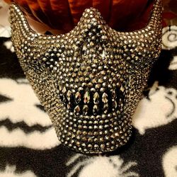 1/2 Face Diamond Skull 💀 Halloween Costume Accessory
