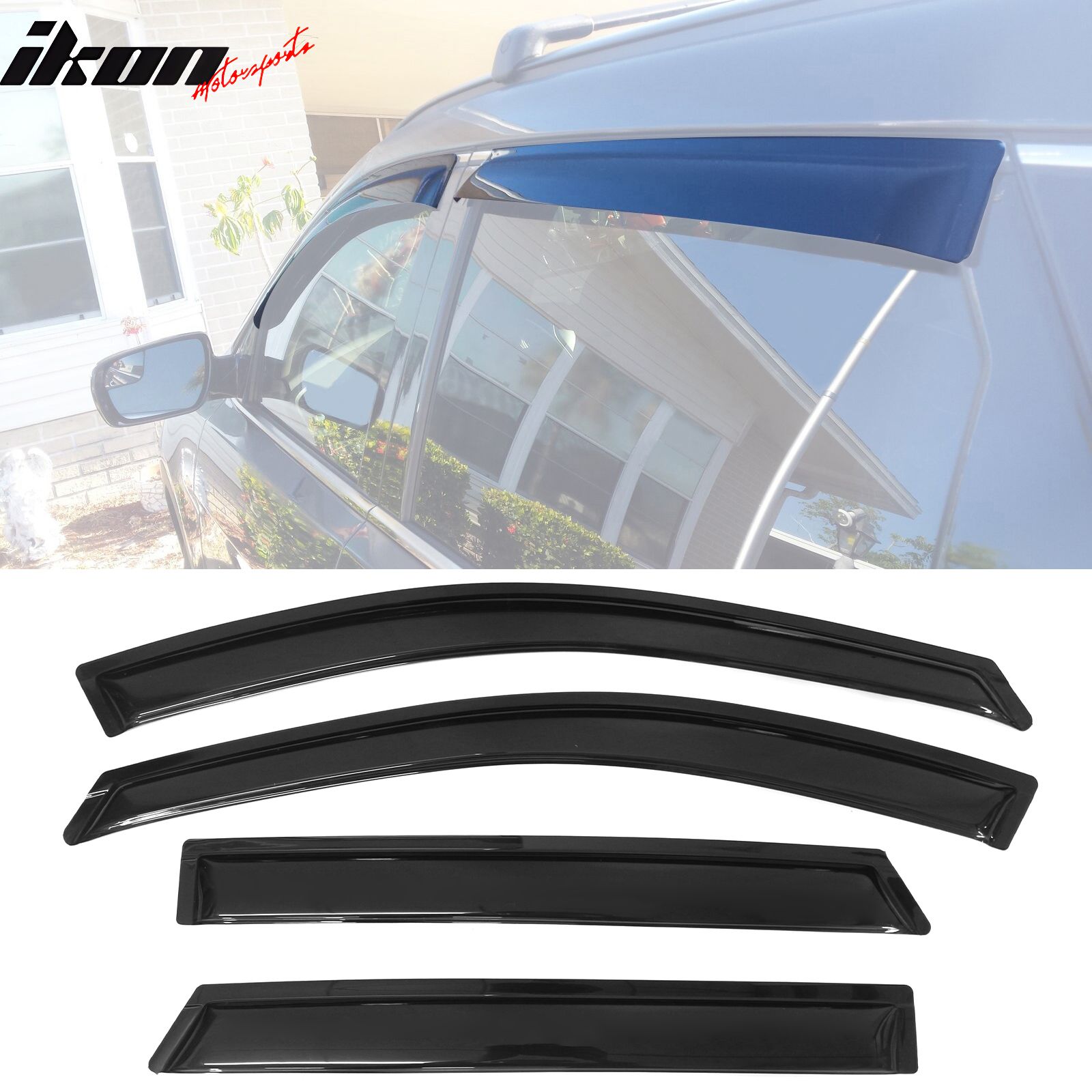 Fits 2013-2018 Hyundai Santa Fe DM (Excludes XL Models) Acrylic Window Visors 4Pc