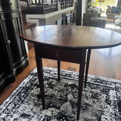 Oval Drop Leaf Side Table- Antique 