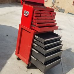 Cart Tool Box Used No Key 26"w  53"h  15 Drawer Total 