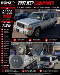 One Owner 2007 Jeep Commander Limited
