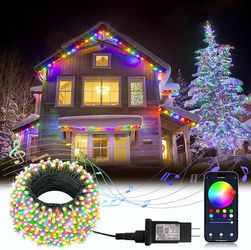 Christmas Lights Outdoor, 131FT 400LEDs String Lights RGB Color Changing, 11 Modes App Control, IR Remote, Music Syncing, IP65 Waterproof for Xmas Yar