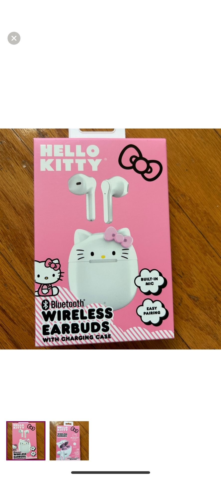 NWT Licensed hello kitty Bluetooth true wireless earbuds with charging case