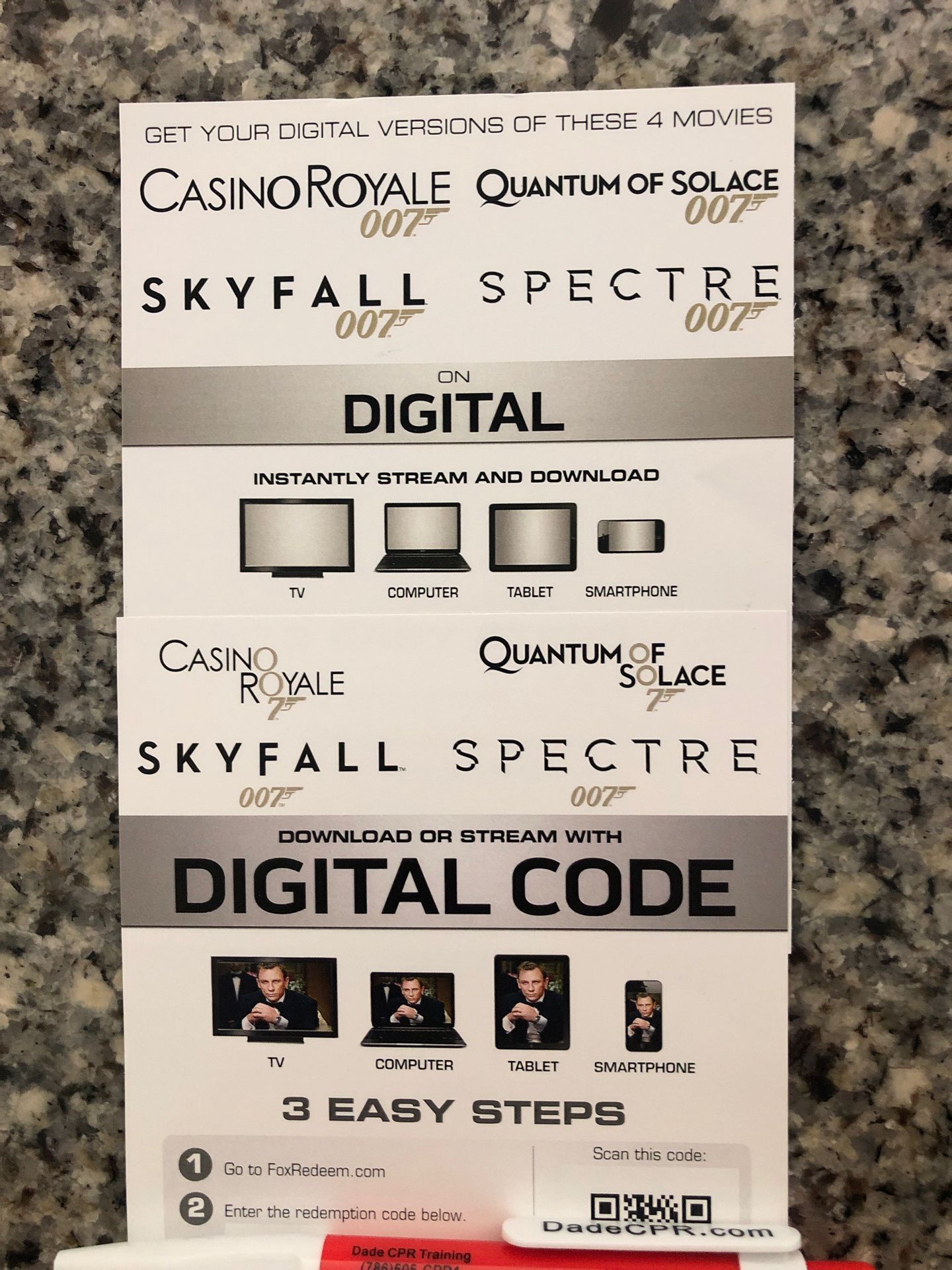 Brand new Daniel Craig collection digital codes