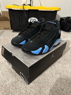 Size 9.5 - Air Jordan 14 Retro 2026 Black University Blue
