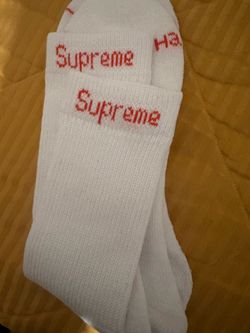 Supreme socks black & white 1