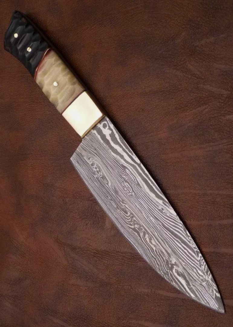 Beautiful new handmade Damascus chef knife