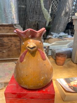Vintage Ceramic Rooster Water Jar