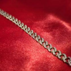 10k Yellow Gold Diamond Cubin Bracelet 2.47 ctw